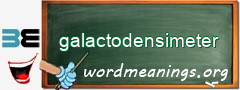 WordMeaning blackboard for galactodensimeter